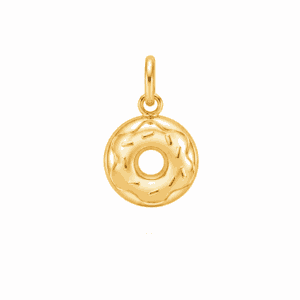 Charm donut doré en acier inoxydable pour bijou personnalisable Les Paulinas