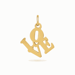 Charm Love doré en acier inoxydable pour bijou personnalisable Les Paulinas