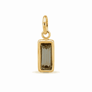 Charm pierre de naissance juin doré en acier inoxydable avec pierre nacrée, pour bijou personnalisable Les Paulinas