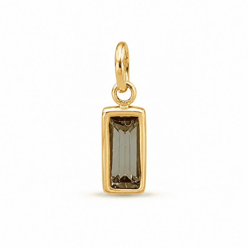 Les Paulinas, charm pierre de naissance juin doré en acier inoxydable Charm pierre de naissance juin doré en acier inoxydable avec pierre nacrée, pour bijou personnalisable Les Paulinas