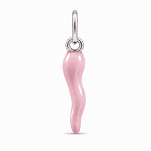 Charm piment rose argenté en acier inoxydable pour bijou personnalisable Les Paulinas