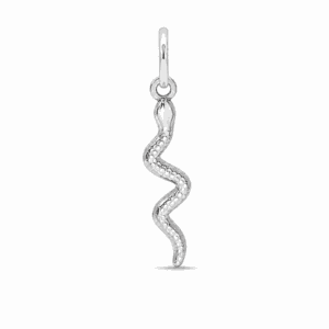 Charm serpent argenté en acier inoxydable, pour bijou personnalisable Les Paulinas