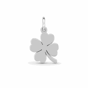 Charm trèfle à quatre feuilles argenté en acier inoxydable pour bijou personnalisable Les Paulinas