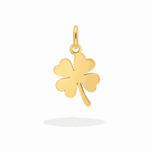 Charm trèfle à quatre feuilles doré en acier inoxydable pour bijou personnalisable Les Paulinas