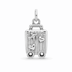 Charm valise argenté en acier inoxydable pour bijou personnalisable Les Paulinas