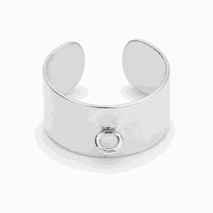 Bague Paulina Authentique argentée en acier inoxydable, base de bague personnalisable Les Paulinas au design minimaliste