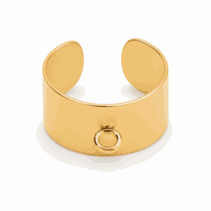 Bague Paulina Authentique dorée en acier inoxydable, base de bague personnalisable Les Paulinas au design minimaliste